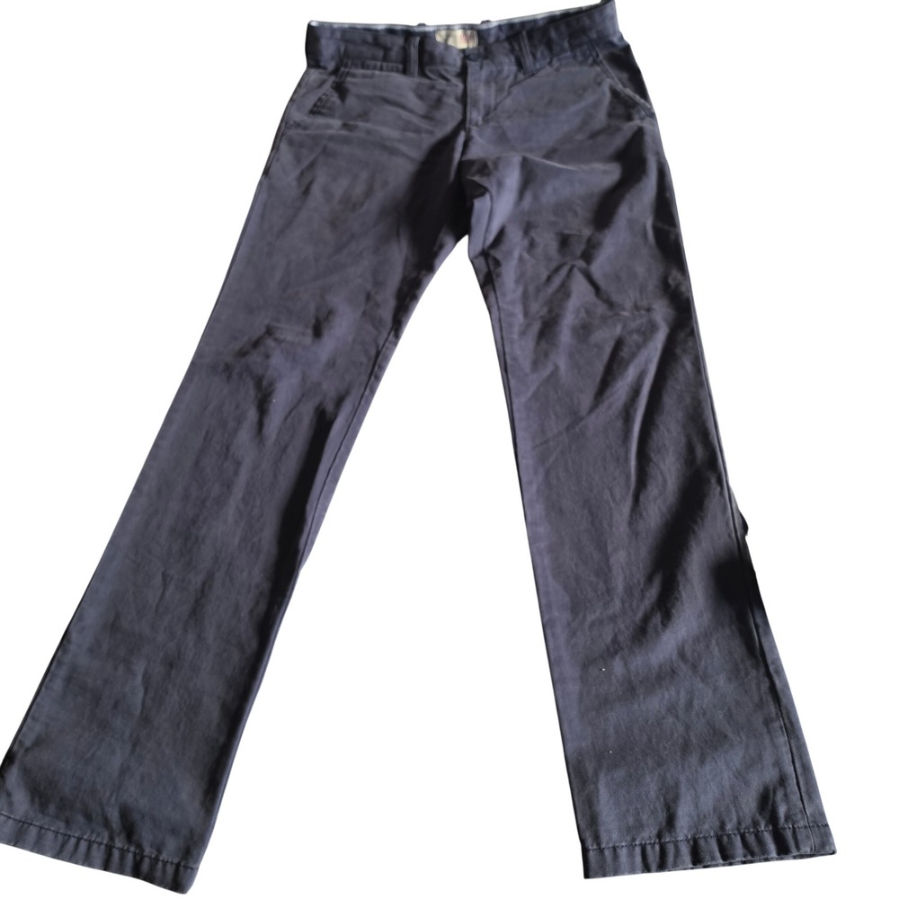 1901 Nordstrom Mens Chino Pants Navy Blue 100% Cotton Flat Front Size 32W 31L